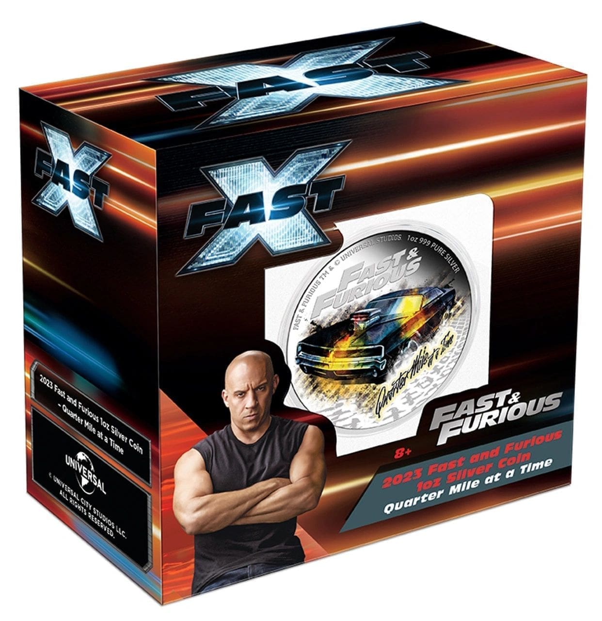 2023 Niue Fast & Furious Quarter Mile at a Time 1 oz Silver Coin - Image 3