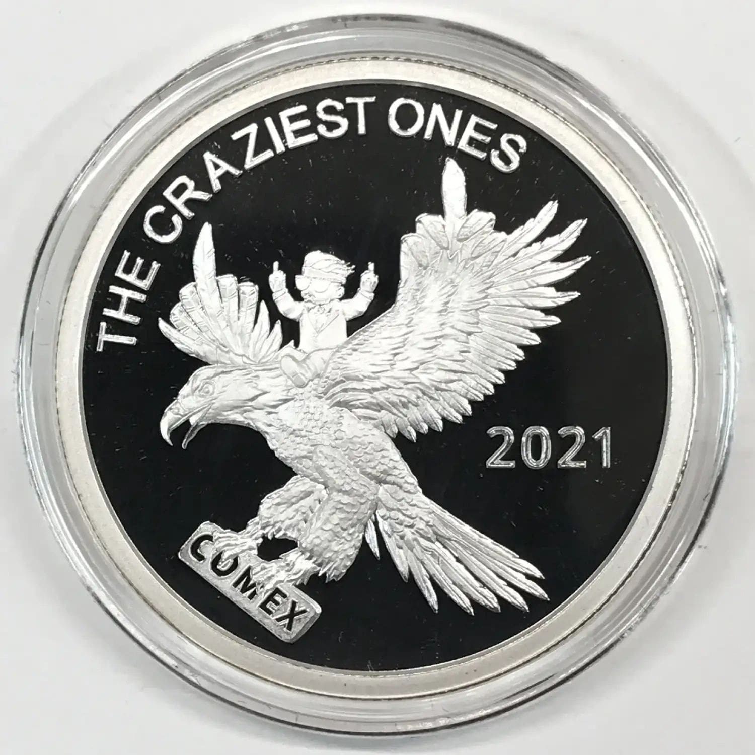 2021 Silver Shield "The Craziest One" 1oz silver coin w/COA and OGP - Image 3