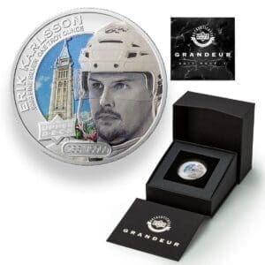 2017 GRANDEUR UPPER DECK ERIK KARLSSON 1OZ SILVER COIN