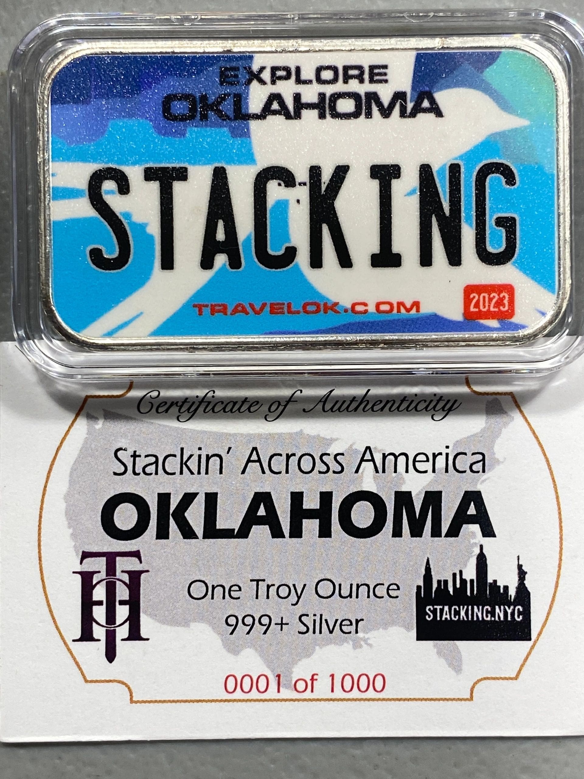 Oklahoma SAA 1z Silver Bar