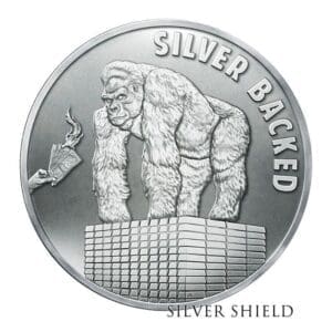 2021 Silver shield Silver Backed 1z medallion