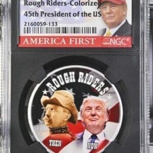Trump 45th Rough Riders Colorized NGC slabbed