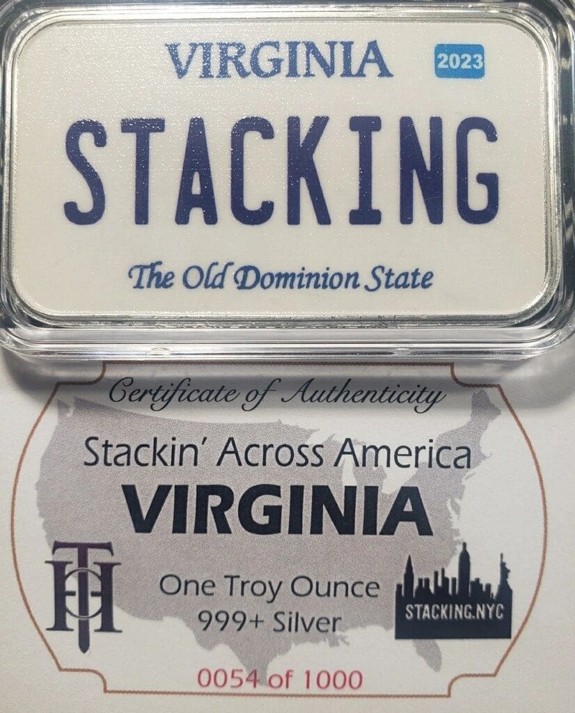 Virginia SAA 1z Silver Bar