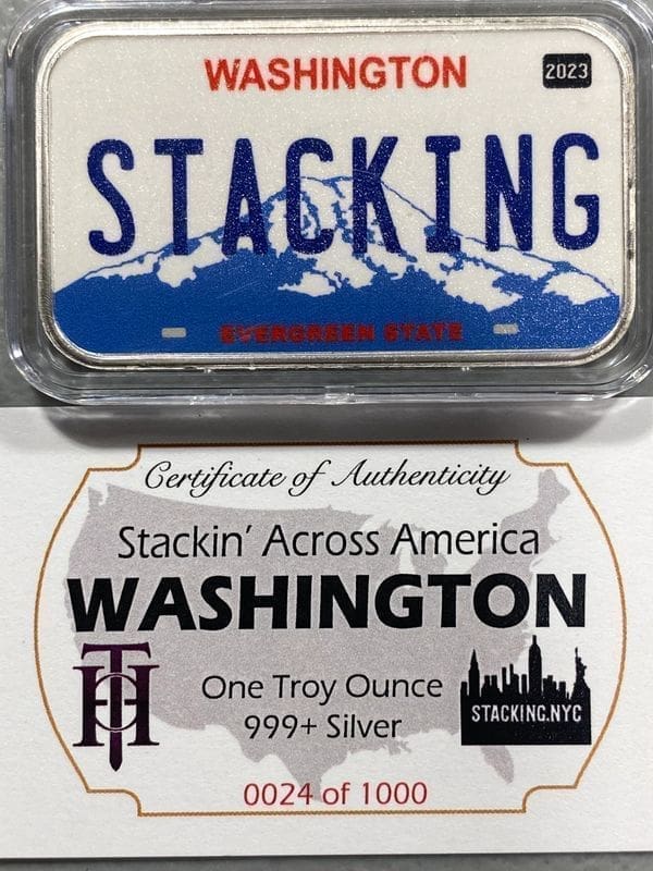 Washington SAA 1z Silver Bar
