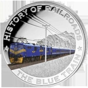 2011 LIBERIA RAILROADS THE BLUE TRAIN 20G SILVER