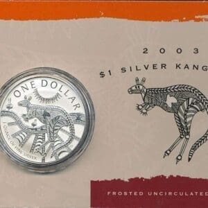 2003 $1 SILVER KANGAROO 1 OZ SILVER FROSTED COIN