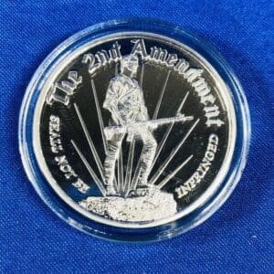 ROGUES ISLAND MINT 2ND AMMENDMENT MINUTEMAN 1 OZ SILVER COIN
