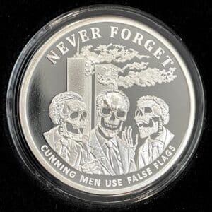 2023 SILVER SHIELD NEVER FORGET CUNNING MEN V2 1 OZ SIVER PROOF
