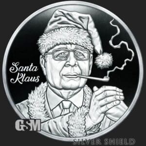 2023 SILVER SHIELD SANTA KLAUS 1 OZ SIVER PROOF