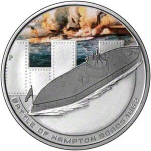 2010 famous naval battles battle of hampton roads 1oz silver coin