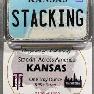 Kansas SAA 1z Silver Bar