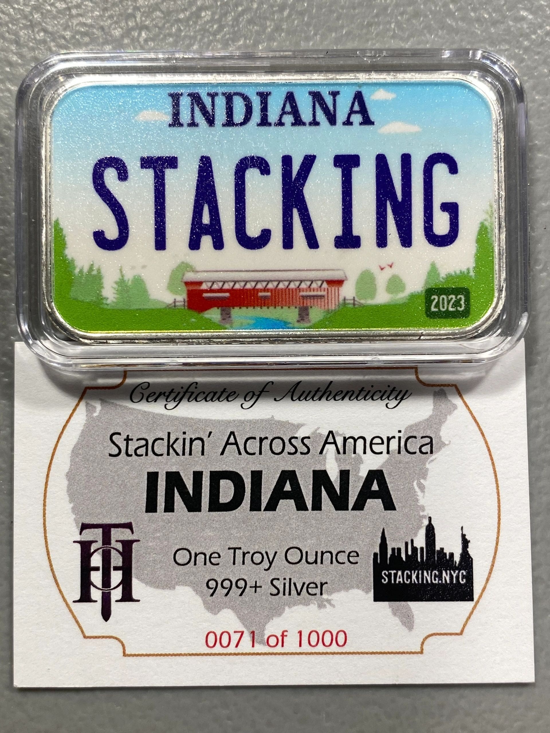 Indiana SAA 1z Silver Bar