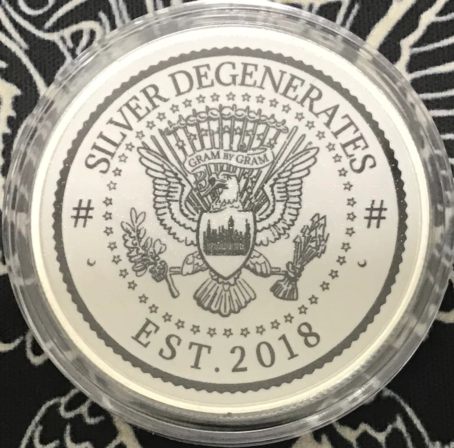 #Silverdegenerates 1oz silver round - Keystone Stacking