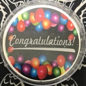 Congratulations "Balloon" 1oz colorized Silver Round - Keystone stacking