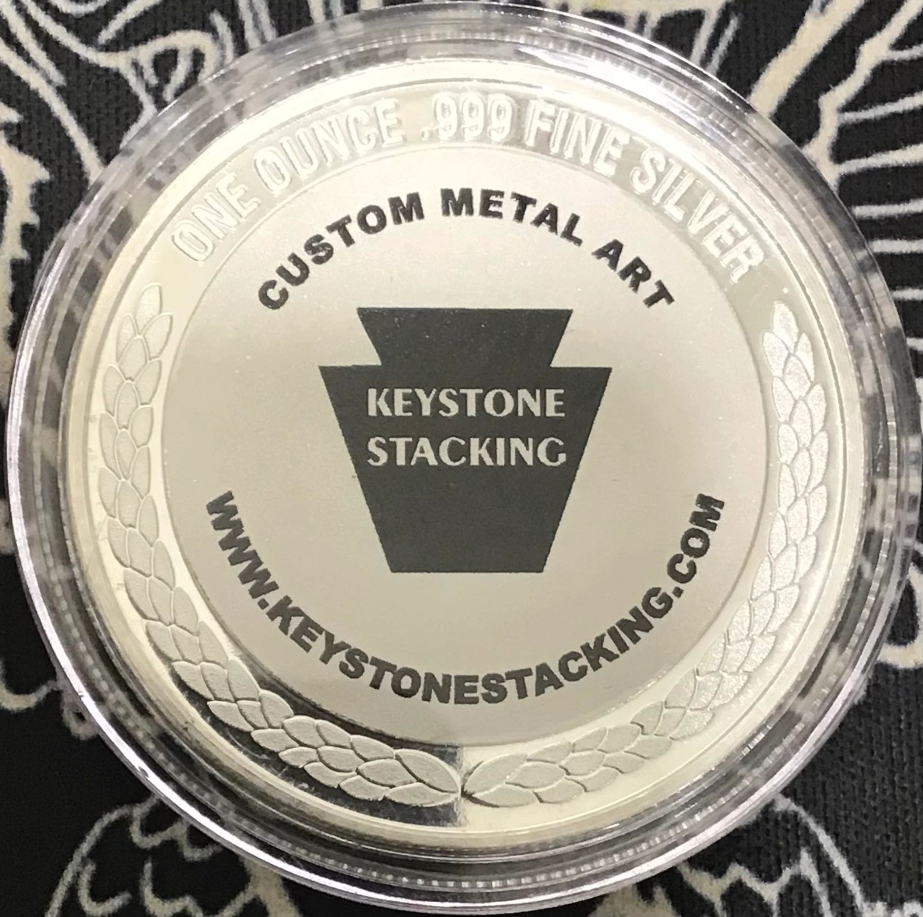 #Silverdegenerates 1oz silver round - Keystone Stacking - Image 2